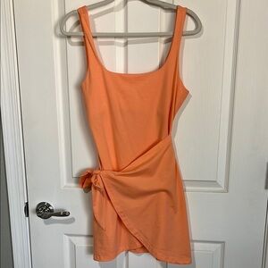 Orange Tennis Wrap Dress